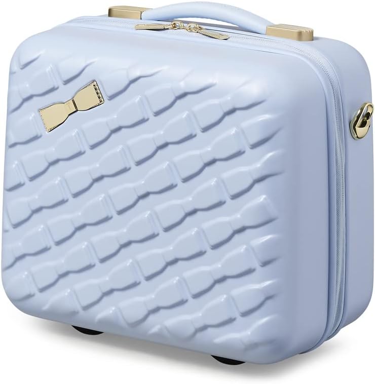 Ted Baker Women's Belle Fashion Lightweight Hardshell Spinner Luggage, Pale Blue, Vanity Case, Luggage