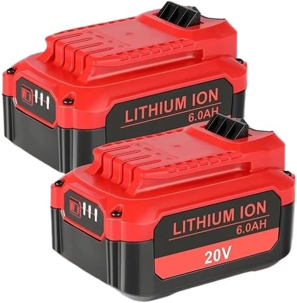 V20 Replacement Lithium-Ion Battery Compatible With Craftsman CMCB202 CMCB204 CMCB206 CMCB209 Cordless Power Impact Drill Reciprocating Saw Tool Packs(6Ah 2pcs)