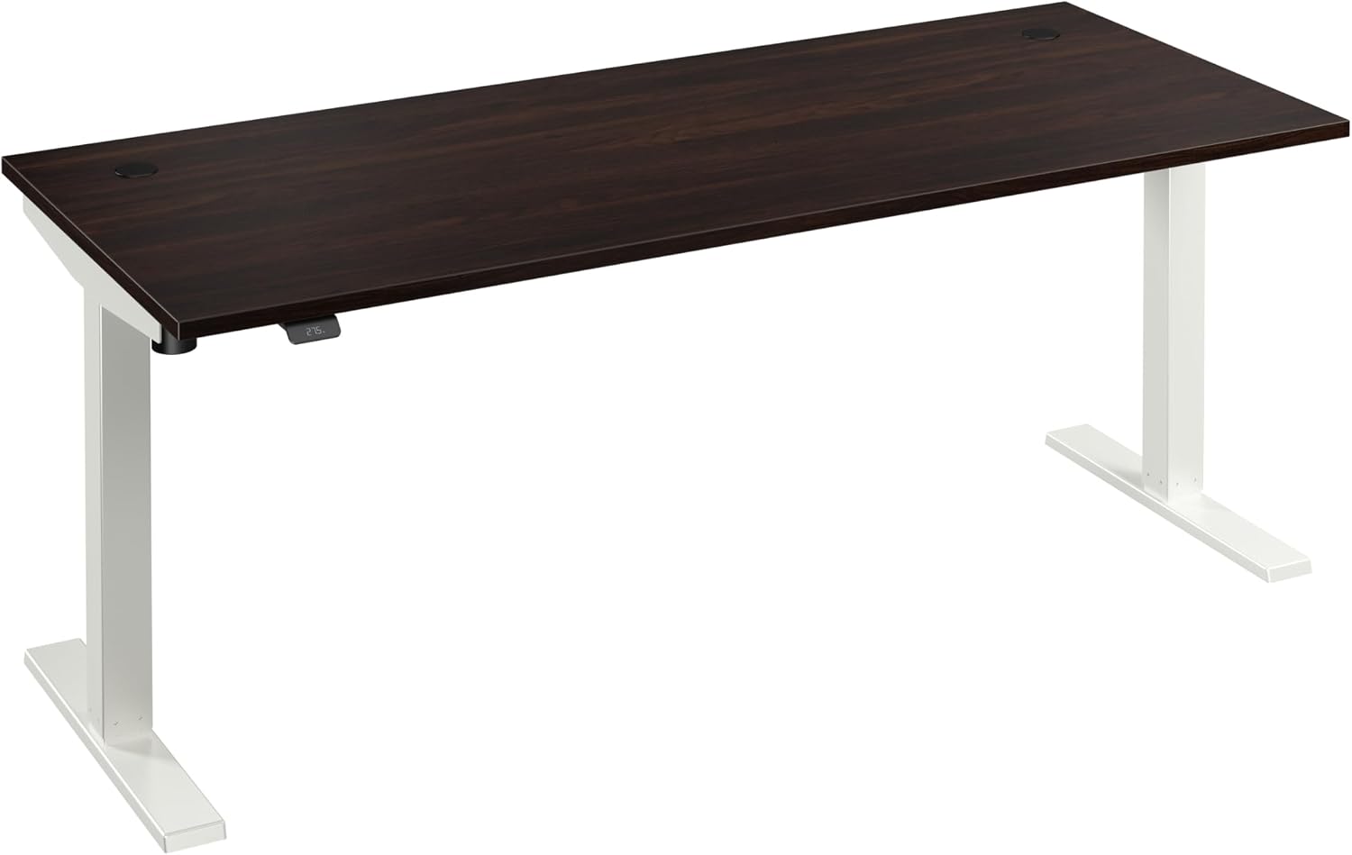 Bush Business Furniture 72-inch Electric Height Adjustable Standing Desk, Ergonomic Sit-Stand Computer Table for Home and Professional Office, Move 40 Series, Black Walnut with White Base