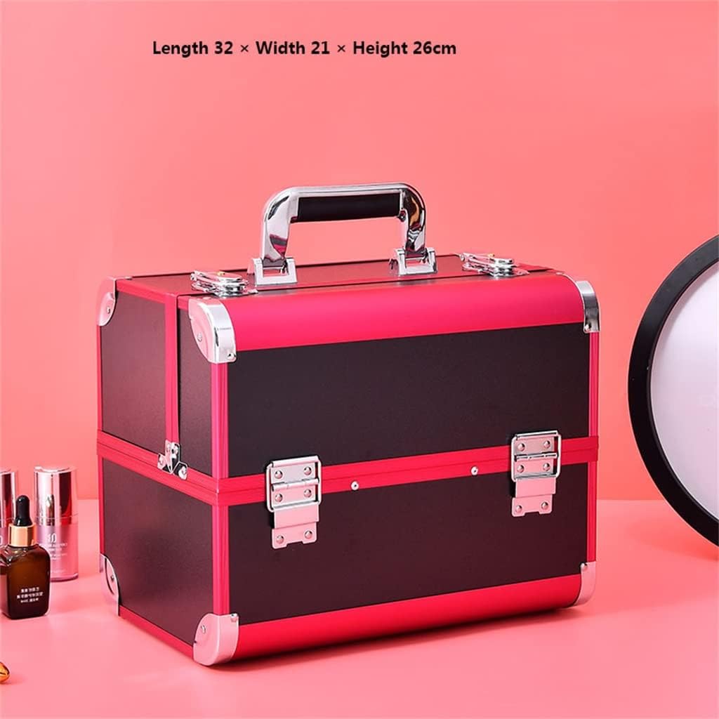Ladies Cosmetic Case Travel Tote Bag Beauty Nail Suitcase Storage Box Large Capacity Embroidery Tool