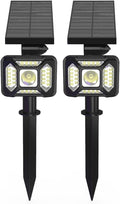 Solar Spot Lights Outdoor,21 LED Landscape Lights Outdoor IP65 Waterproof with Adjustable Solar Spotlight Warm White Solar Landscape Lights for Pathway Yard Lawn Garage,27 LED,4 pcs (21 Led 2 pcs)