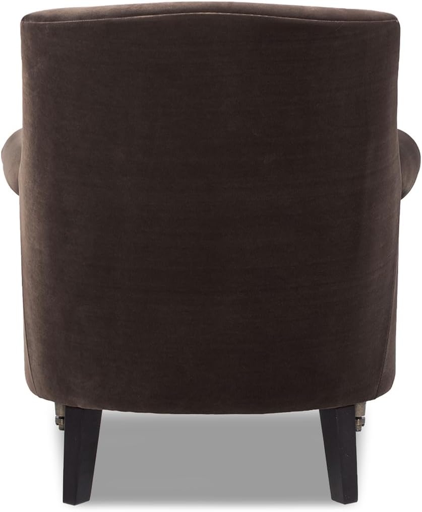 Jennifer Taylor Home Eloise 30' Pleated Sock Arm Accent Armchair, Deep Brown Performance Velvet