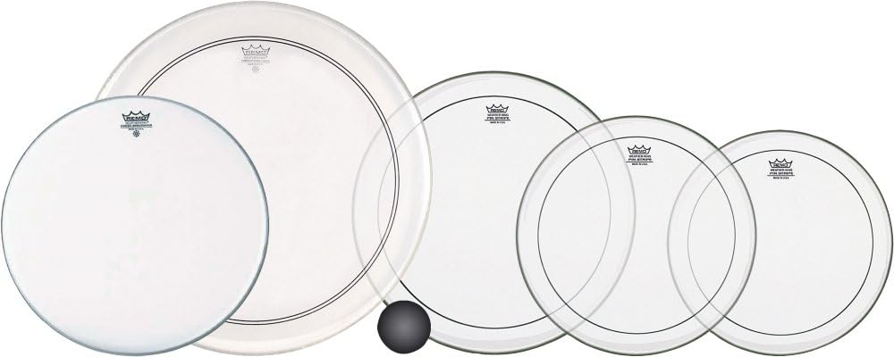 Remo 4-Piece Clear Pinstripe Standard Pro Pack with Free 14 in. Coated Ambassador Snare Drum Head