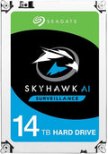 Seagate Skyhawk AI 14TB Surveillance Internal Hard Drive HDD–3.5 Inch SATA 6Gb/s 256MB Cache with Drive Health Management + 3-Year Rescue Service (ST14000VE0008)