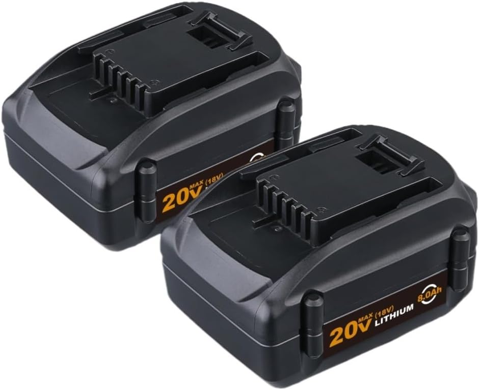 20V Replacement Lithium-Ion Battery Compatible With Worx WA3520 WG151 WA3575 WA3512 Cordless Power Drill Angle Grinder Reciprocating Saw Tool Packs(2PCS 8.0Ah)