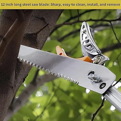 Telescopic Pole Saw & Fruit Picker - 1.8-3.0m Long Reach Pruner for Effortless Tree Trimming, Hedge Cutting & High Branch Access - Essential Gardening Tool for Easy Shrub Maintenance