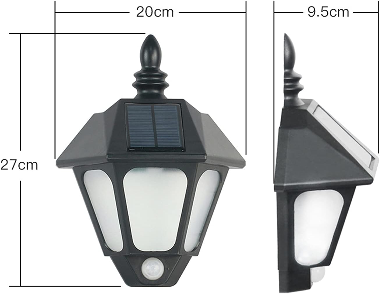 Smart Solar Light Outdoor with Motion Sensor Outside Wall Lights LED Waterproof IP65 Wall Sconce Lamp 3000K Warm White for Porch Garage House Front Door Corridor Illumination