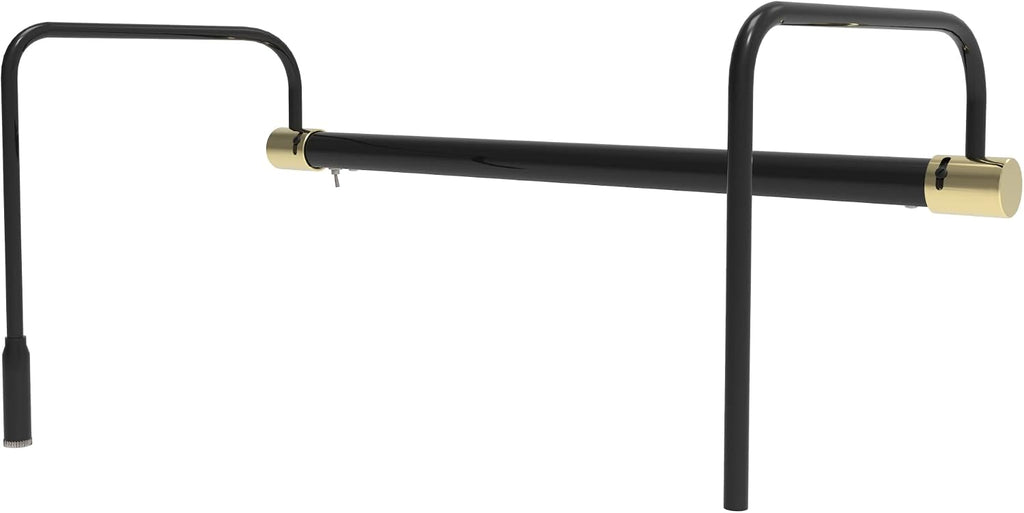 Cocoweb 16 Inch Tru-Slim Black and Brass Picture Light - LED, 2700K, Adjustable Arm, Plug-in, Toggle Switch, Sleek and Compact Design