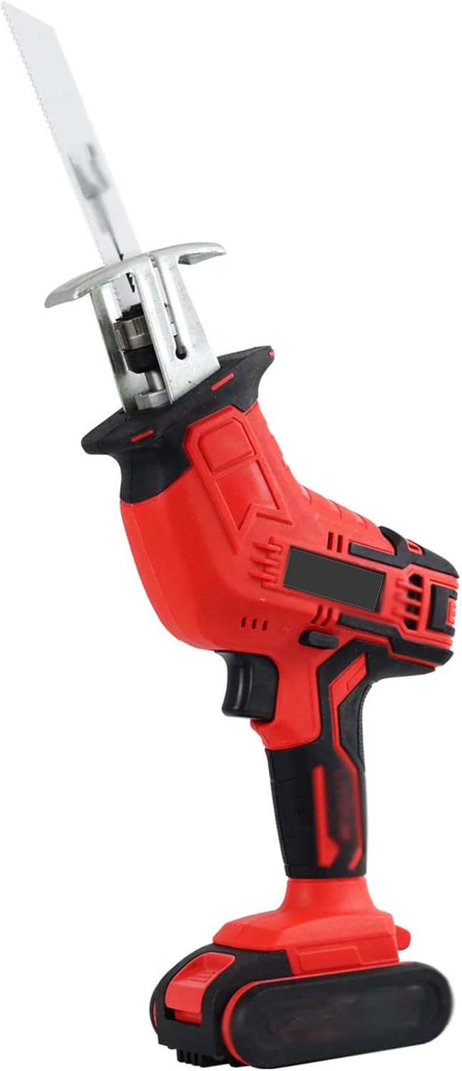 Cordless Reciprocating Saw 48v - Portable Electric Bone Saw, 4pcs Blades Included 2 Battery And Charger For Metal Wood Pvc Pipe Cutting Saw (One battery)