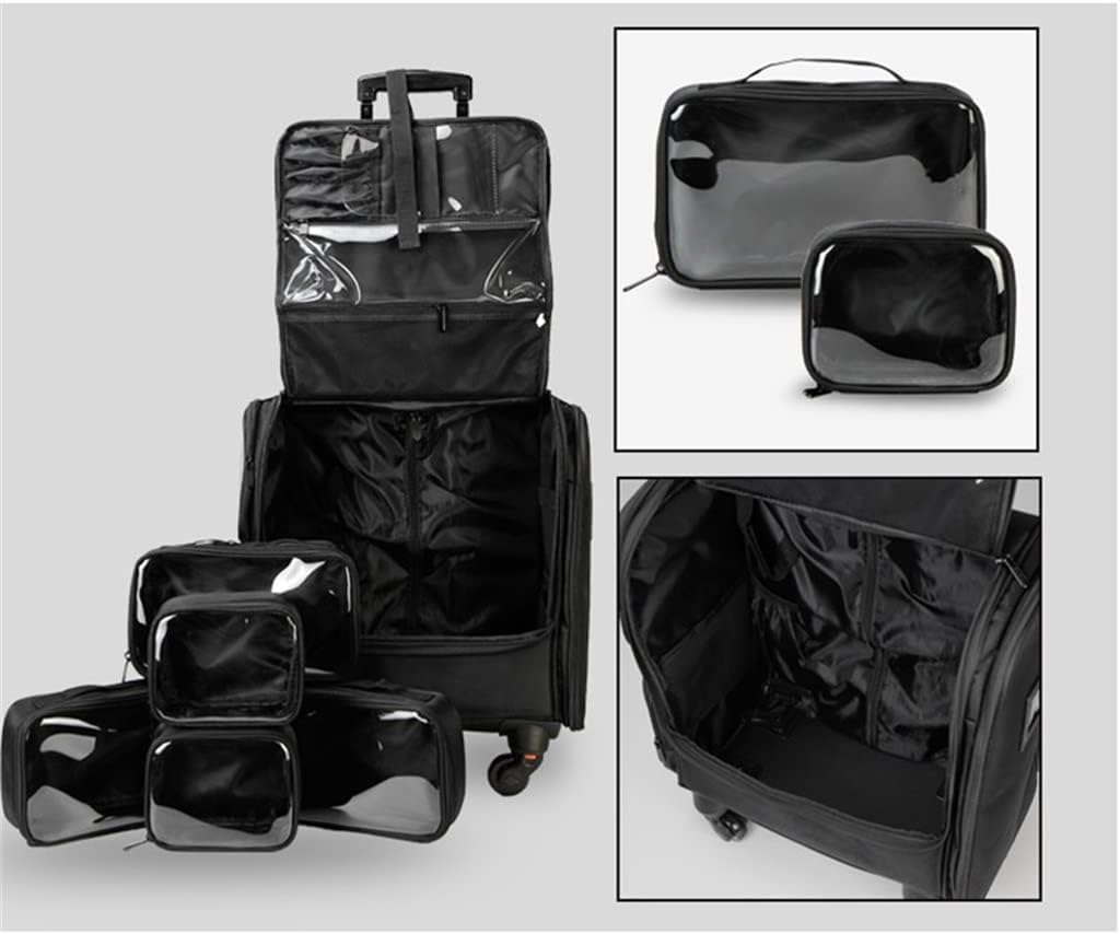 Trolley Case Oxford Black Travel Large Capacity Beauty Suitcase Ladies Cosmetic Bag Cosmetics Storage Toolbox