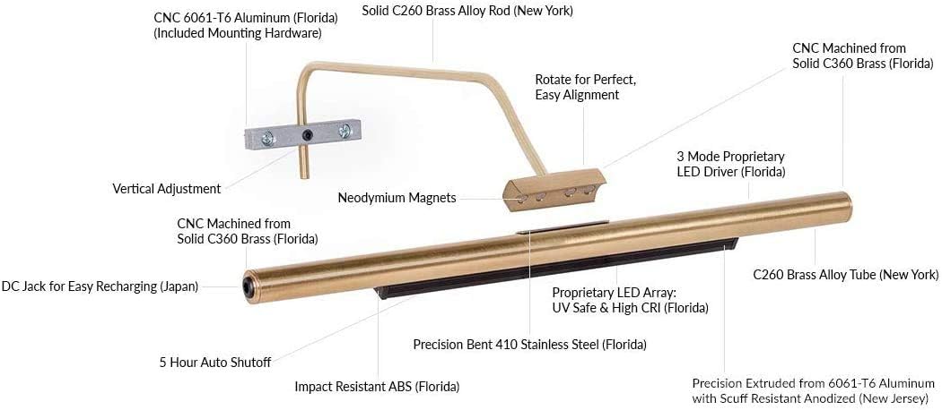 Situ Lighting: Wireless and Rechargeable LED Art Light - Touch Series USA Made (Oil Rubbed Bronze, 2700K)