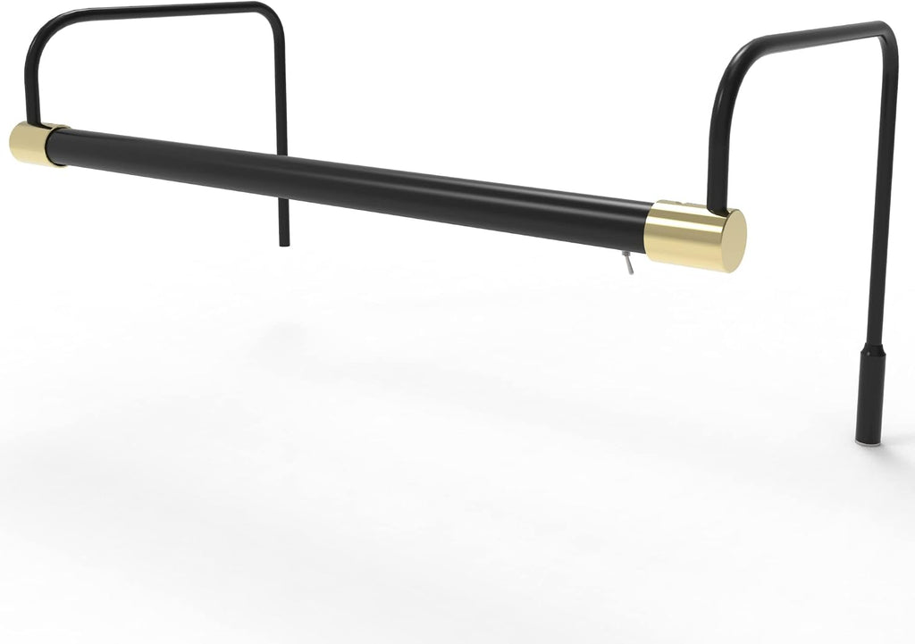 Cocoweb 16 Inch Tru-Slim Black and Brass Picture Light - LED, 2700K, Adjustable Arm, Plug-in, Toggle Switch, Sleek and Compact Design