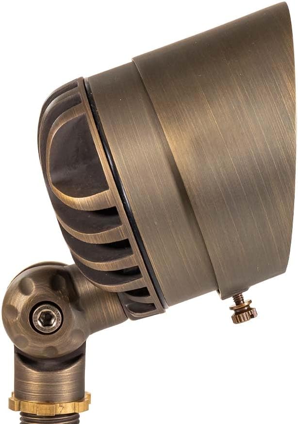 VOLT 12V Color Changing RGBW Integrated LED Brass Spotlight (Bronze) with Remote Control for Low Voltage Landscape Lighting of Yard, Lawn, Garden, Patio, Trees & House