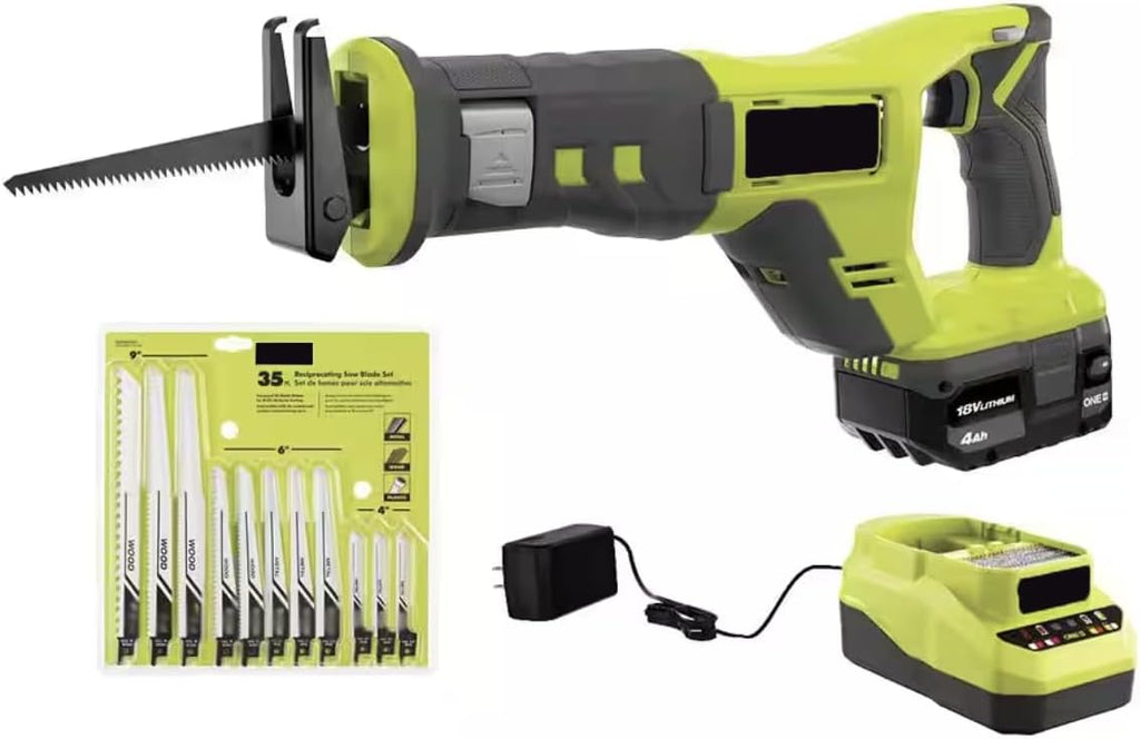 PCL515K1-A233501 Fits for RYOBI 18V Cordless Reciprocating Saw Kit with Battery and Charger w/Multi-Purpose Reciprocating Saw Blade Set (35-Piece)