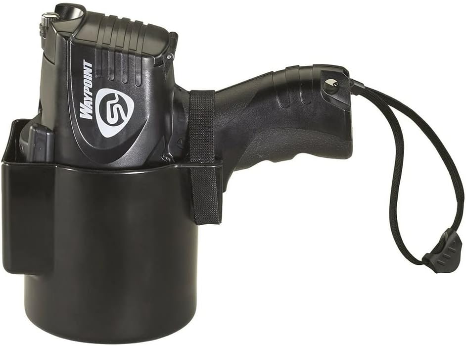 STREAMLIGHT Lightweight Rechargeable Long-Range 1000 Lumens Waypoint 300 Black Spotlight w/120V AC Charger with Waypoint Rechargeable/Super Siege 12V DC Cord