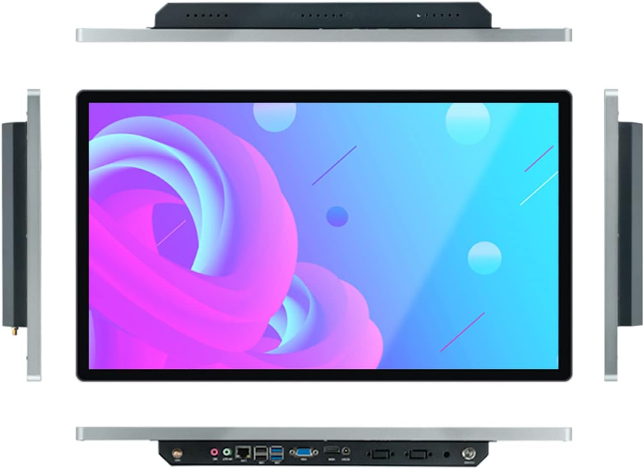 21.5 inch Touch Screen Industrial PC, i3, 4GB RAM, 128G SSD, 16:9 FHD 1080P, Windows 10, Smart Board for Classroom, Meeting & Game, USB, VGA & HD-MI Monitor