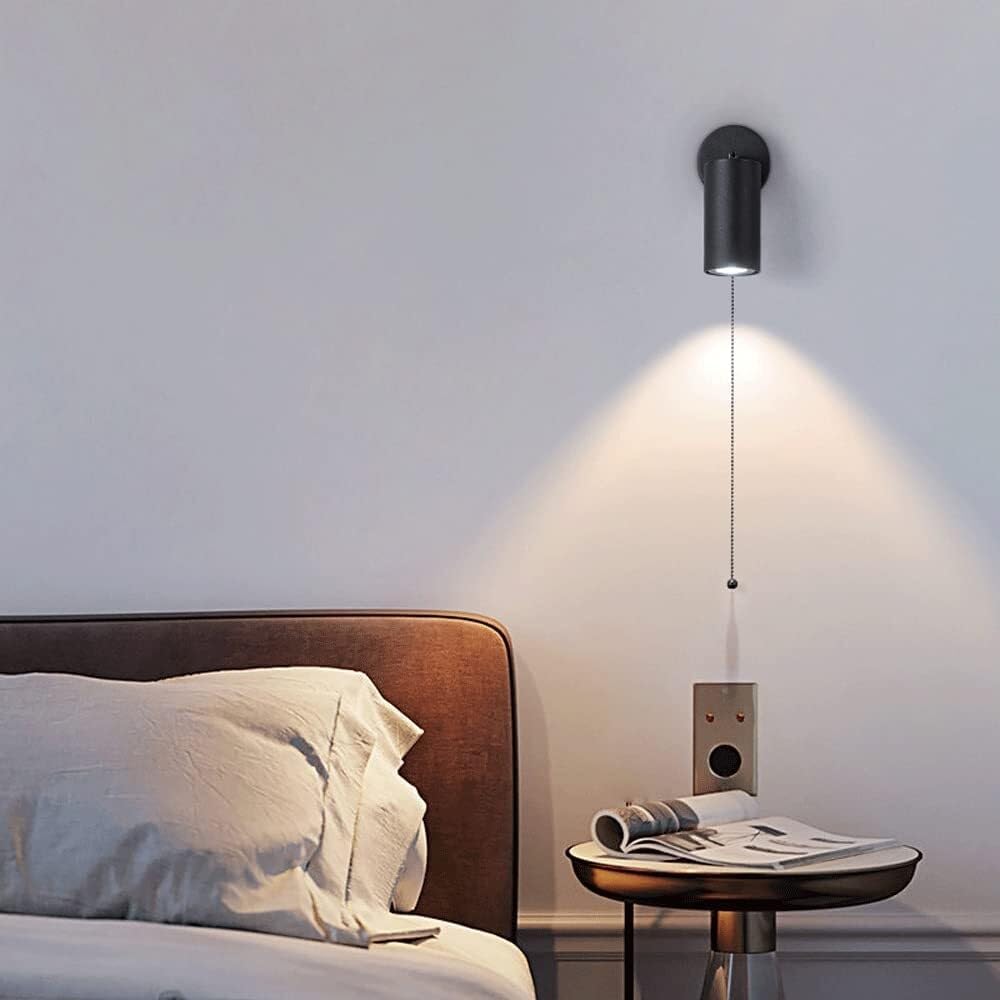 Adjustable Indoor Spotlight Wall Light - Multi-Purpose GU10 Downlight for Bedside, Headboard, Picture Lighting, Hotel, Corridor, Aisle