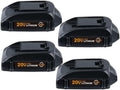 20V Replacement Lithium-Ion Battery Compatible With Worx WA3520 WA3525 WA3575 WG151s WG155s Cordless Power Angle Grinder Reciprocating Saw Tool Packs(4PAC 4.0Ah)