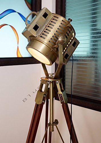 THOR INSTRUMENTS Vintage Industrial Floor Lamp Theater Stage Nautical Spotlight Task Lamp Rustic Vintage Home Decor Gifts
