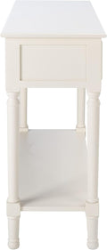 Safavieh Home Collection Haines White 2-Drawer Bottom Shelf Console Table