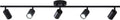 KCO Lighting 5 Light LED Track Lighting Adjustable 5 Way Ceiling Mount Spotlights Matte Black for Kitchen Gallery Dining Room (5-Light)