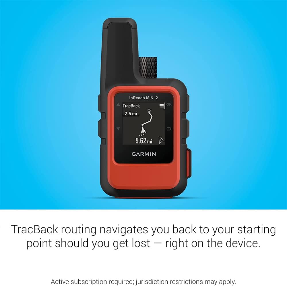 Garmin inReach Mini 2 Satellite Communicator, Two-Way Messaging, SOS, GPS, Flame Red, 010-02602-00 - Bundle w/Deco Essentials 26-Month CPS Plan