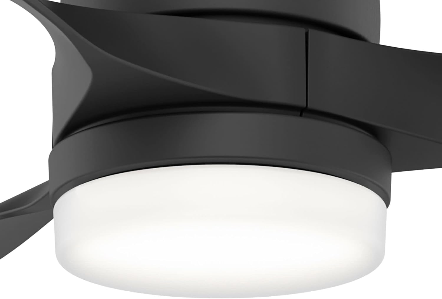 Hunter Fan 52 inch Ceiling Fan with Lights and Remote, Outdoor or Indoor Black Ceiling Fan for Porch, Living Room, Office, Kitchen, Garage (Renewed)