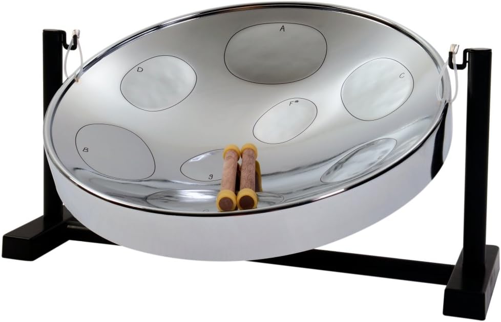 Panyard Jumbie Jam Table Top Steel Drum Kit Chrome 16-inch