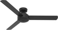 Hunter Fan 52 in Contemporary Matte Black Finish Indoor Ceiling Fan with 3 Blades (Renewed)