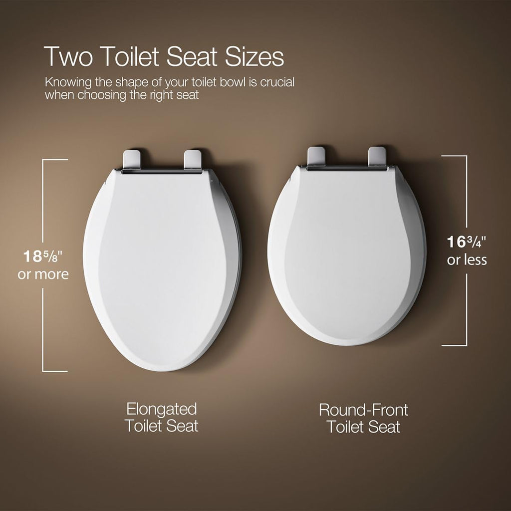 KOHLER 4639-RL-NY Cachet ReadyLatch Round Toilet Seat Soft Close, Dune (Pack of 2)