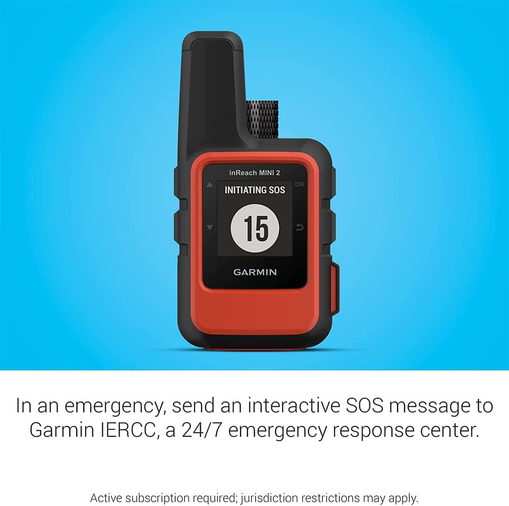 Garmin inReach Mini 2 Satellite Communicator, Two-Way Messaging, SOS, GPS, Flame Red, 010-02602-00 - Bundle w/Deco Essentials 26-Month CPS Plan