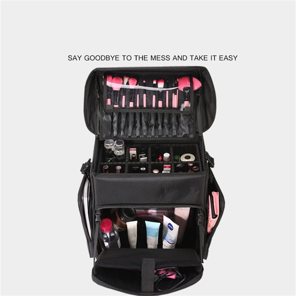 Large Trolley Makeup Case Nail Art Toolbox Suitcase Ladies Beauty Tattoo