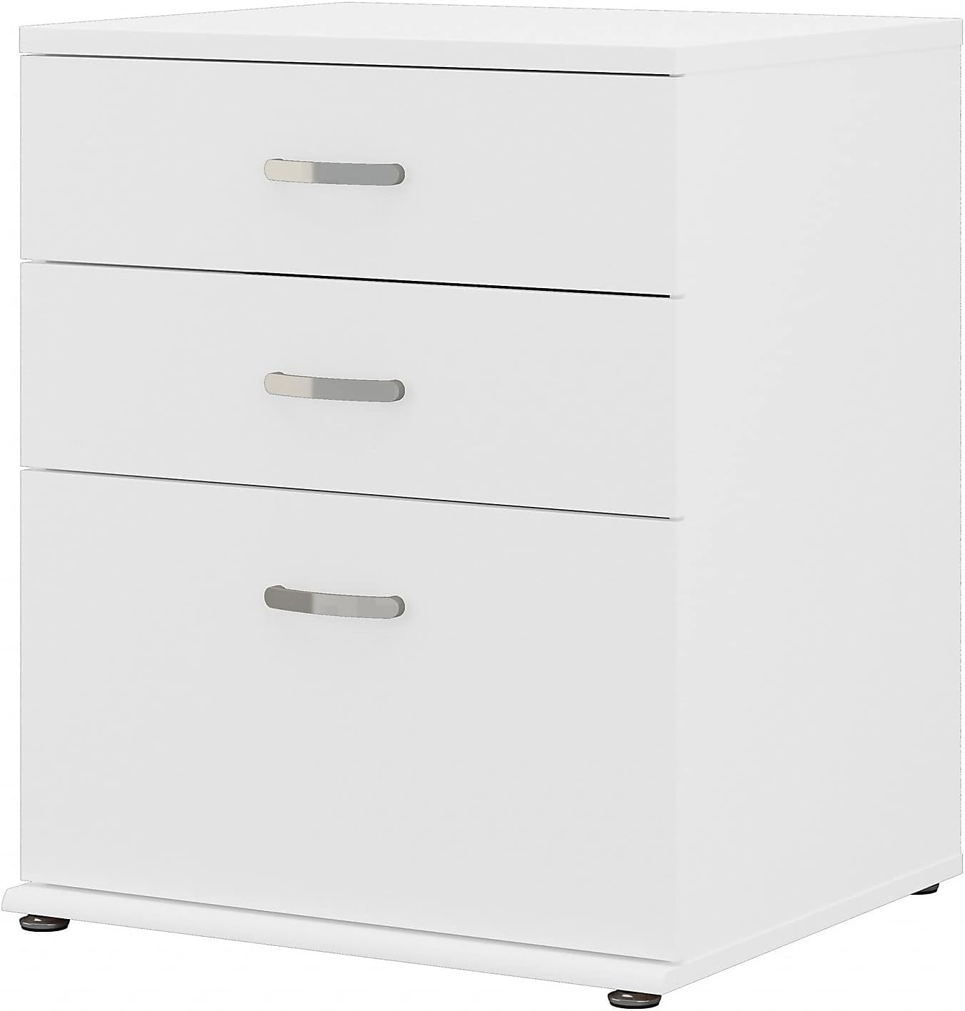 Bush Business Furniture Universal Floor Storage Cabinet with Drawers in White