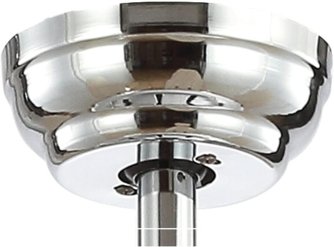 JONATHAN Y 48' Chrome 3-Light Iron and Crystal Ceiling Fan, Glam Drum Chandelier with Remote Control, 5 Reversible Silver/White Maple Blades, ETL Listed, LED Bulbs Included JYL9608A