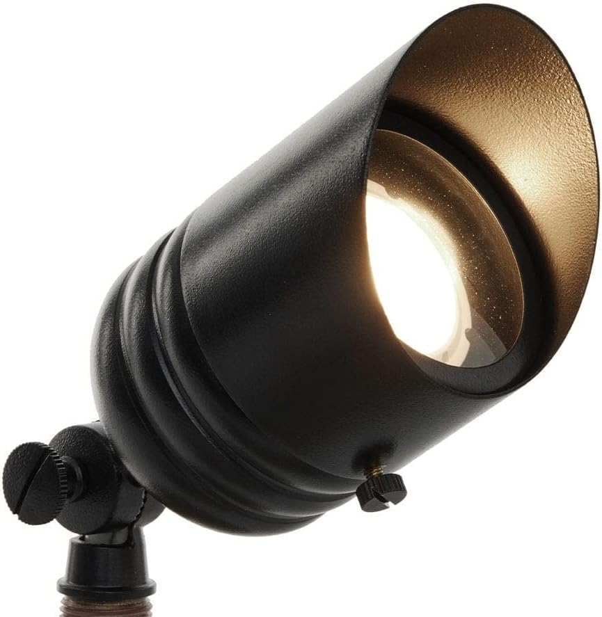 VOLT 12V Black Brass LED Landscape Lighting Kit (6 Spotlights, 4 Path Lights) with 150W Low Voltage Transformer for House, Yard, Outdoor Pathway, Walkway, Garden, Driveway or Patio