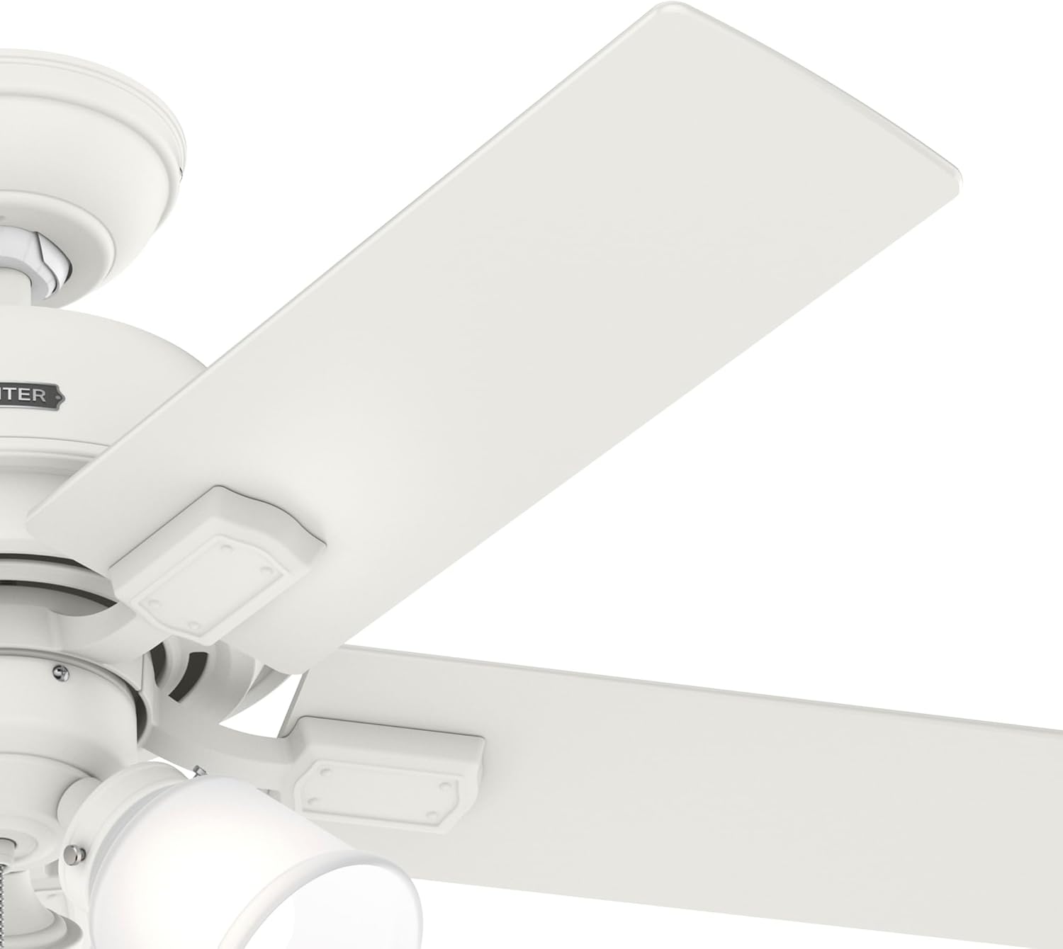 Hunter Fan 44 inch White Indoor Ceiling Fan with Lights and Pull Chain for Bedroom, Living Room/Family Room, Dining Room, Kitchen, Office (Renewed)