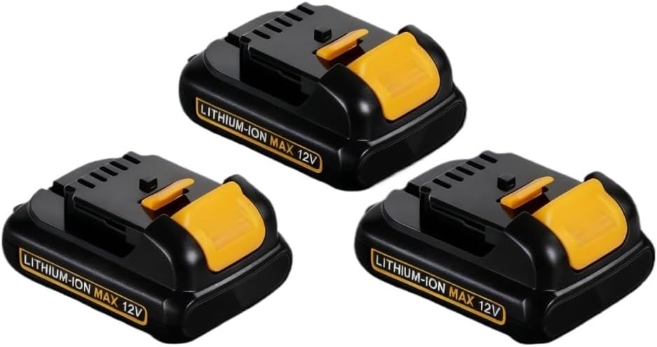 12V Max Li-ion Battery Compatible with Dewalt DCB120 DCB127 Replacement for DCB124 DCB123 Cordless Drill Screwdriver & Reciprocating Saw Long Lasting(3PCS-3Ah)