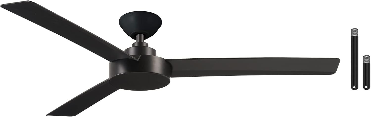 MINKA-AIRE F524-CL Roto 52 Inch Ceiling Fan 3 Blades with Additional 3.5' Downrod in Coal Finish