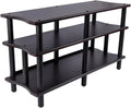 Monolith by Monoprice Heavy Duty Double-Wide 3-Tier AV Stand 47.2 inch Wide Espresso