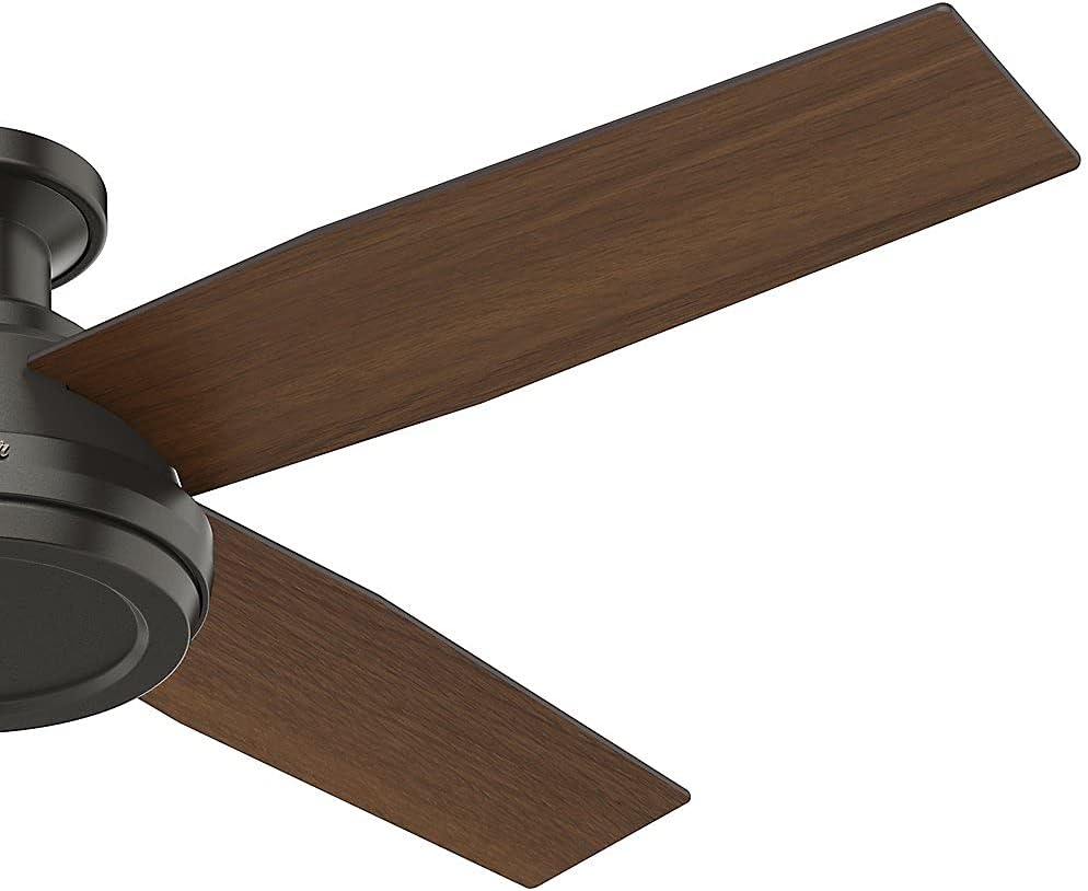 Hunter Fan 52 inch Low Profile Modern Ceiling Fan with Remote Control, Noble Bronze (Renewed)