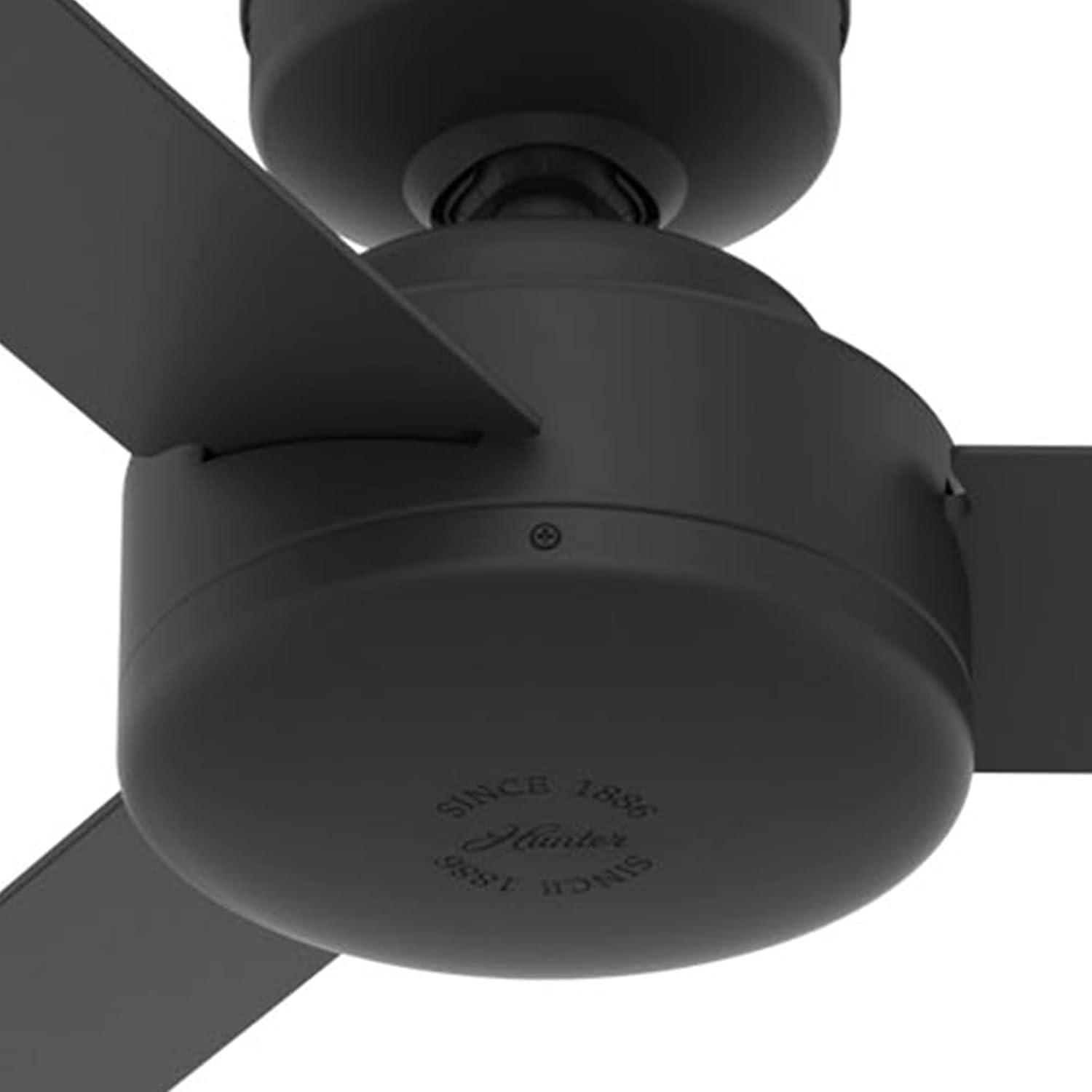 Hunter Fan 52 in Contemporary Matte Black Finish Indoor Ceiling Fan with 3 Blades (Renewed)