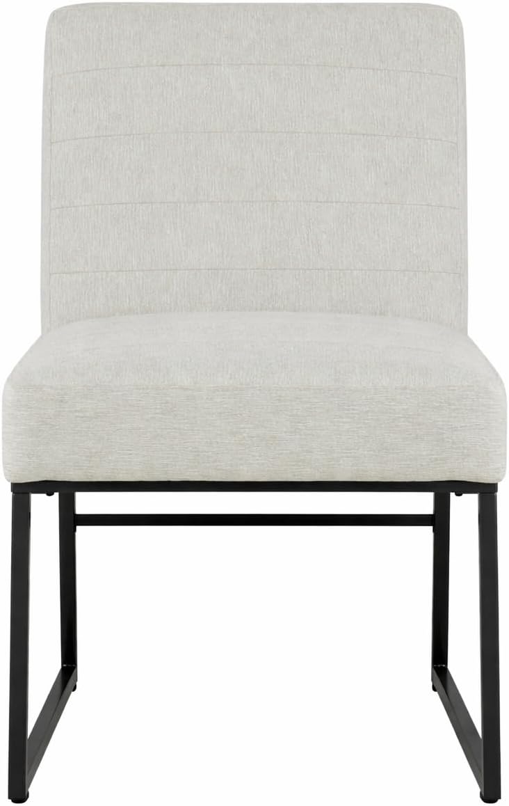 HomePop Channeled Metal Dining Chair - Sustainable Gray Woven (Single Pack)