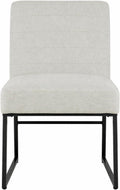 HomePop Channeled Metal Dining Chair - Sustainable Gray Woven (Single Pack)