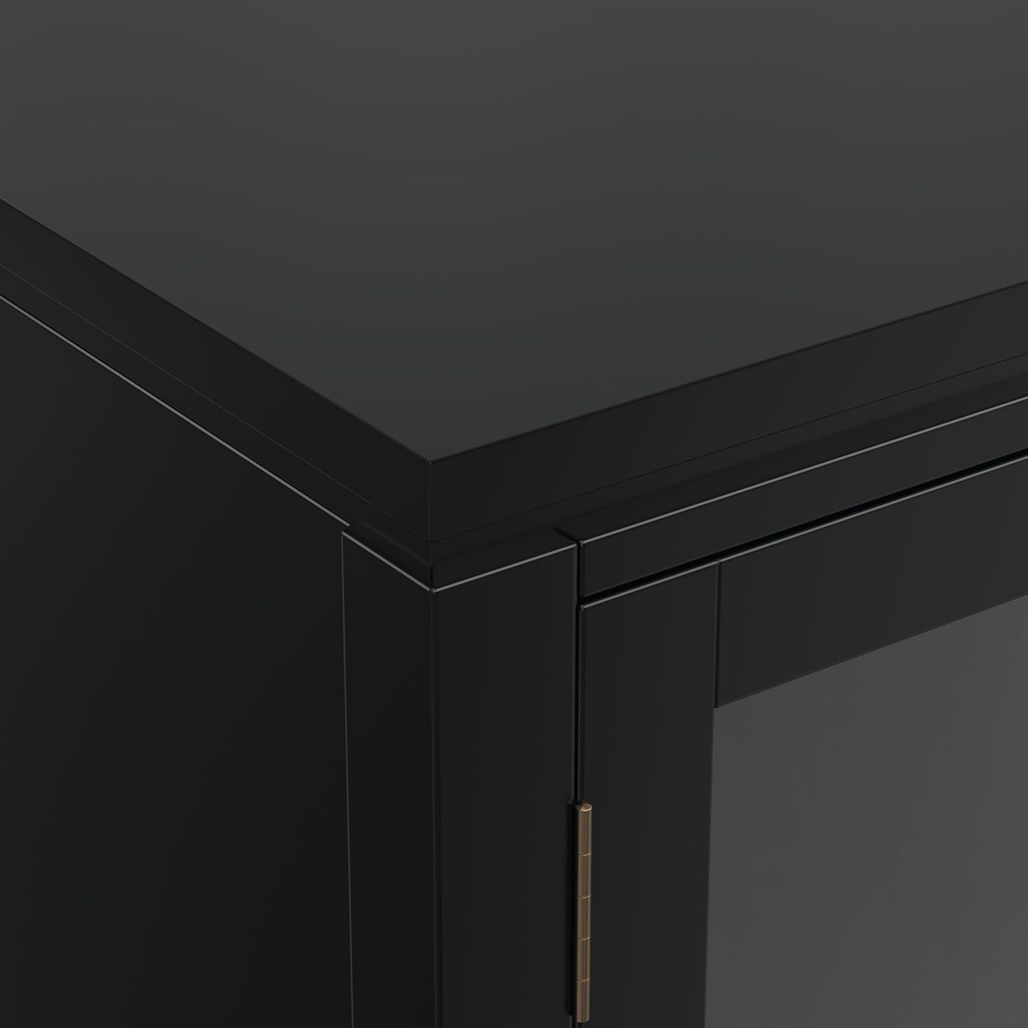 SIMPLIHOME Cosmopolitan TV Stand - 72 inch Wide Solid Wood Media Console in Black, Contemporary Entertainment Center for Living Room for TVs up to 80 Inches with Drawers and Cable Management