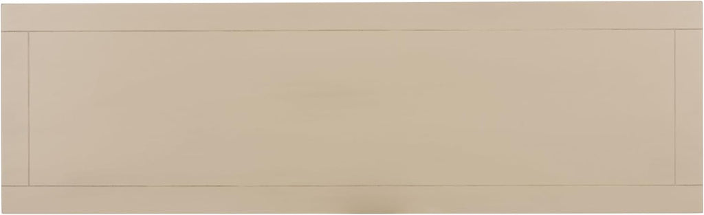 SAFAVIEH Home Collection - Christa Entryway Console Table, Sand Solid Wood 3-Drawer Storage Sofa Table with Rattan Baskets (AMH5737G)