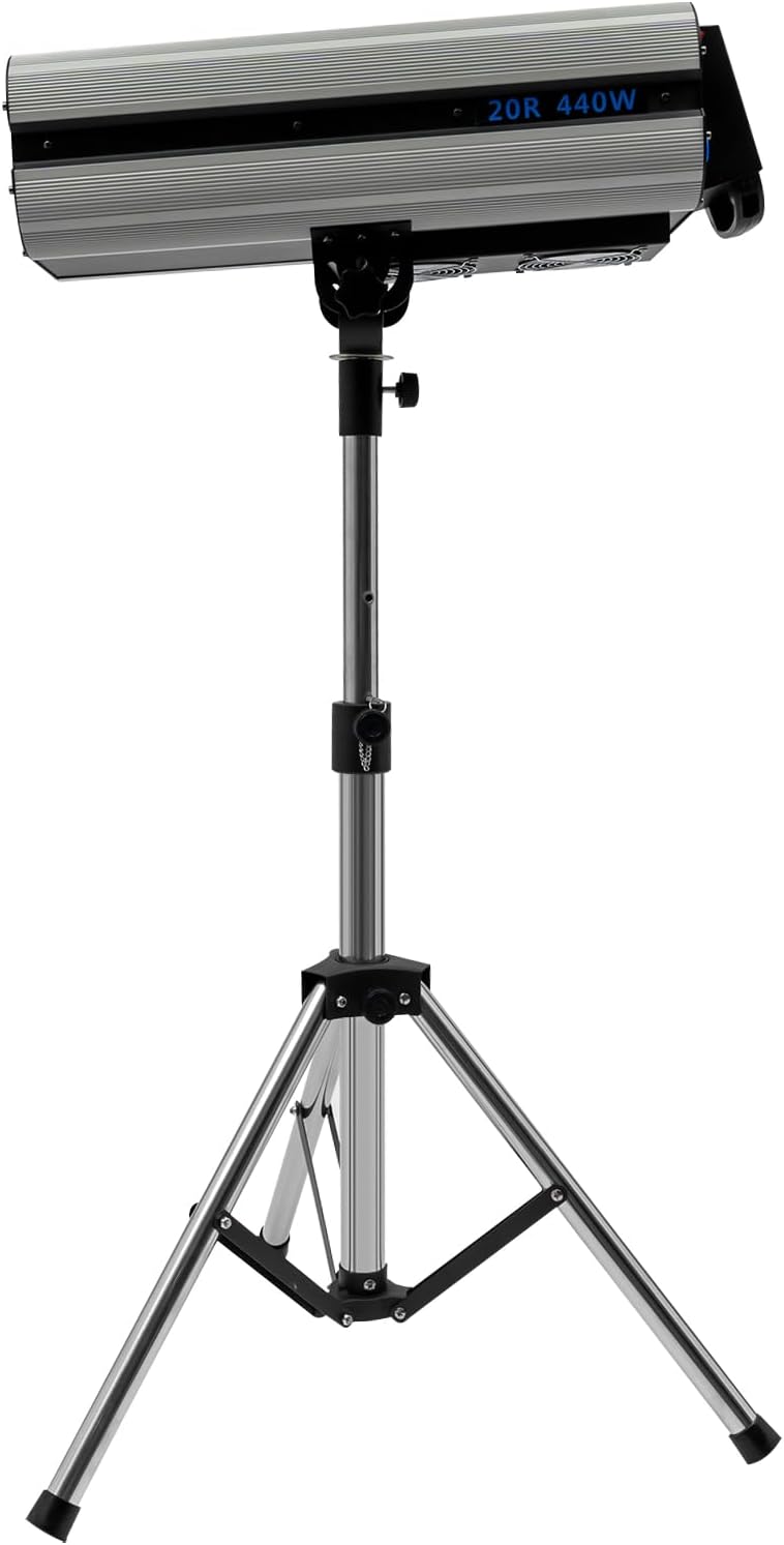Follow Spotlight for Stage, 440W LED Spot Light DJ Lighting with Control Panel & Adjustable Stand, Disco Ball Light for Party Theater Wedding Show, 6 Colors, 328.08-393.7ft