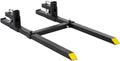 NEWBULIG 43-Inch Pallet Forks Tractor Attachments, 2000LBS Capacity Clamp-On Bucket Pallet Forks with Stabilizer Bar, Heavy-Duty Tractor for Skid Steer Loader, Mini Excavator Attachments, Black