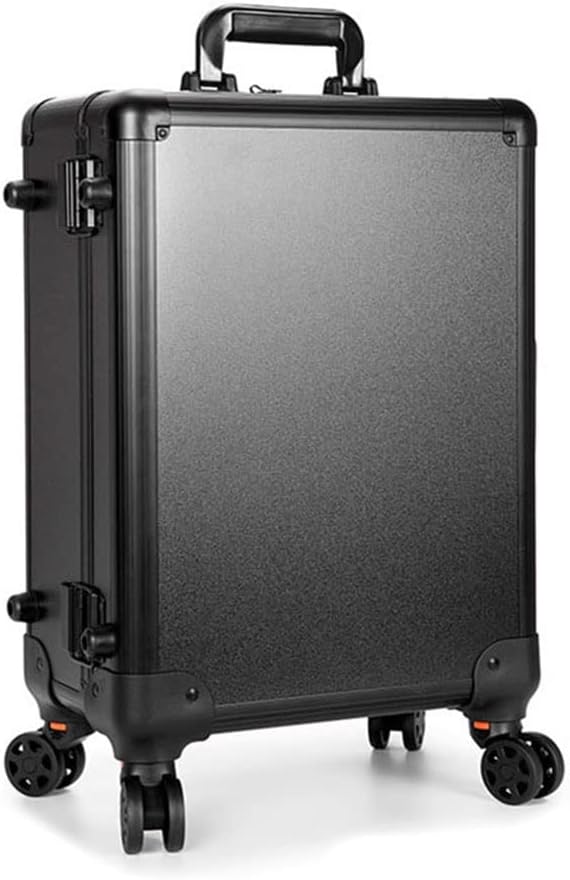 Hairdressing Makeup Case With Lamp And Ladies Barber Suitcase Wheels Trolley Tool Box(D)