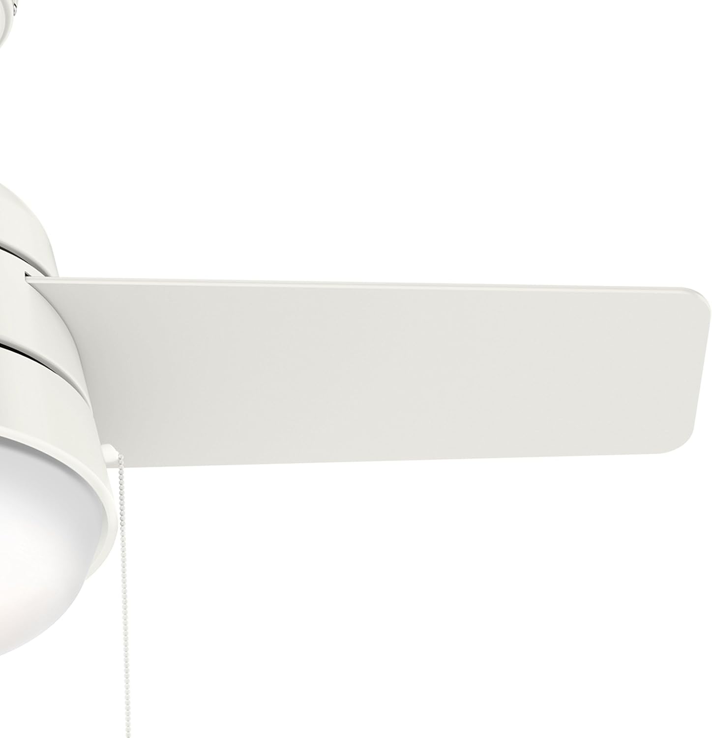 Hunter Fan 36 Inch Fresh White Indoor Ceiling Fan with Light and Pull Chain for Bedroom, Kitchen, Living Room (Renewed)
