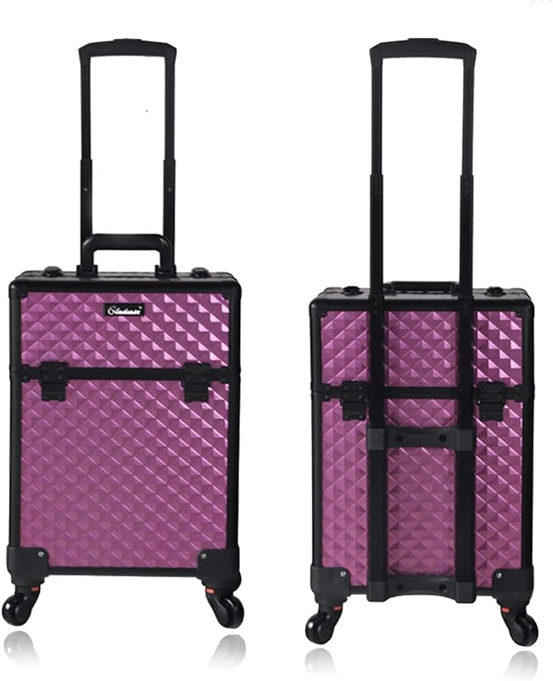Multifunctional Large Capacity Wheeled Suitcase Ladies Trolley Cosmetic Case Travel Bag Rolling Luggage